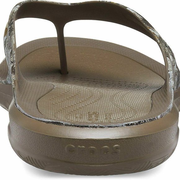 Mens Crocs Realtree Swiftwater Edge Wave Camo Flip Flops Slides 207410-267 NWT main image 6